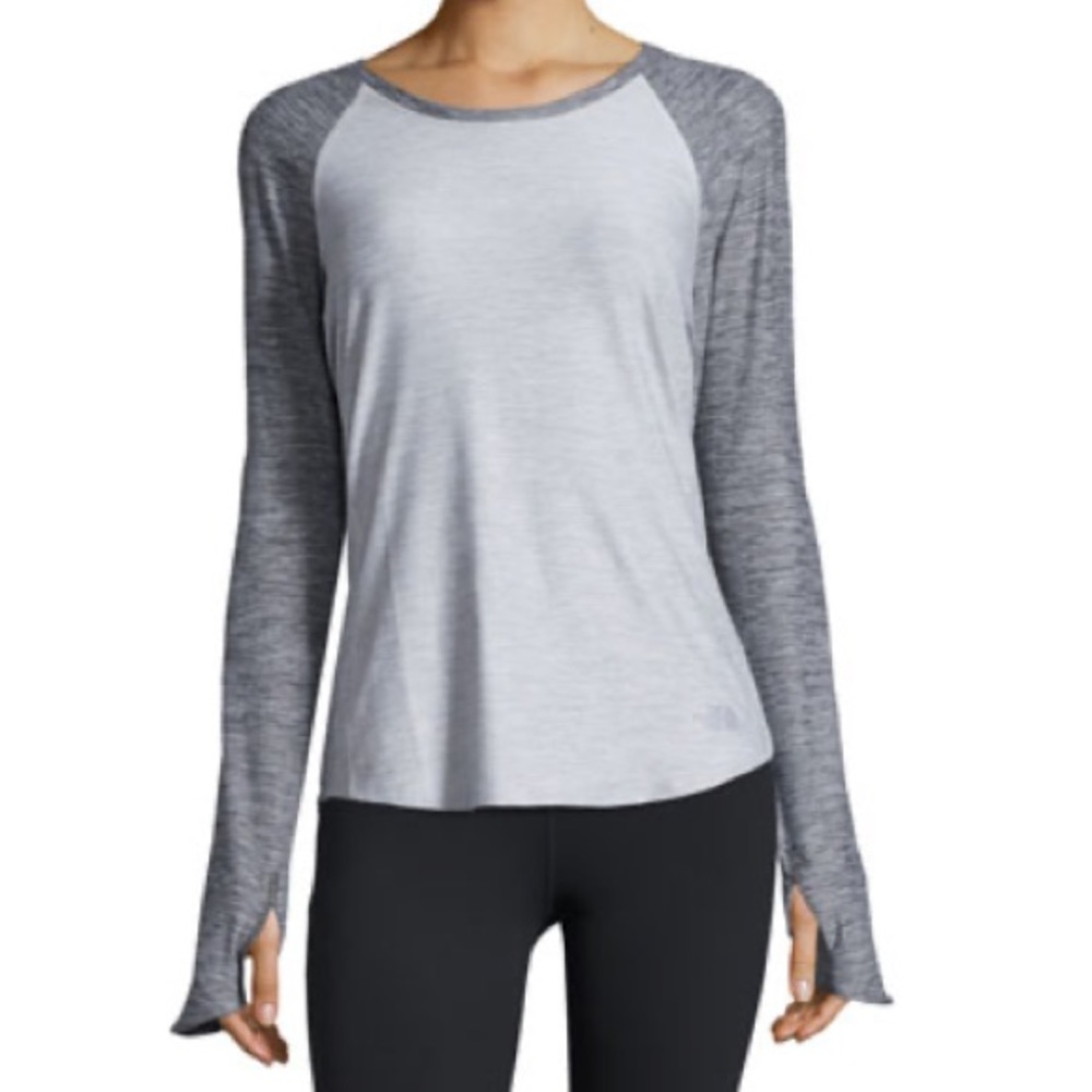 The North Face Motivation Long Sleeve Training Shirt Gray Women Size L